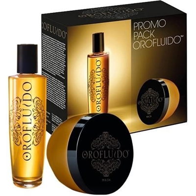 Picture of OROFLUIDO set  Hair Elixir 100 ml and Mask 250 ml.