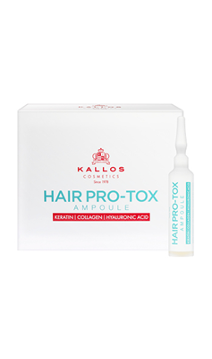 Picture of Kallos pro - tox ampoule hair with keratin, halogens and hyaluronic acid 10x10ml