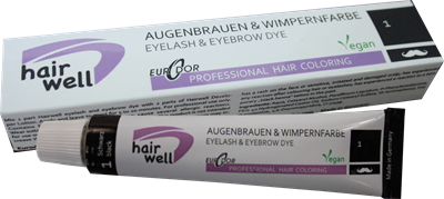 Picture of HAIRWELL skropstu un uzacu krāsa - No. 1 Black, 20ml