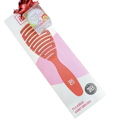 Picture of ILU HAIR BRUSH EASY DETANGLING ROSE + INVISIBOBBLE 
