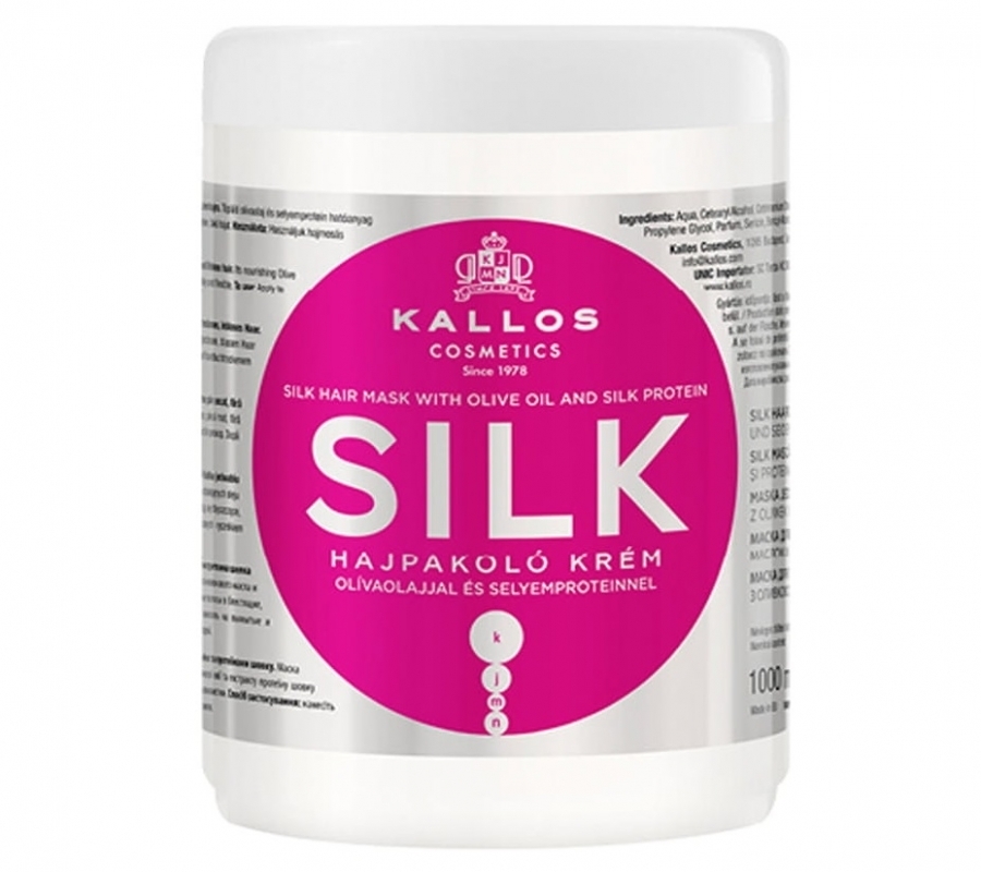 Kallos Silk Hair Mask with Olive oil and Silk protein for dry, sensitised  and lifeless hair. 1000ml from 