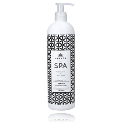 Picture of KALLOS SPA 3 IN 1 FOR MEN 500 ml  šampūns - dušas želeja